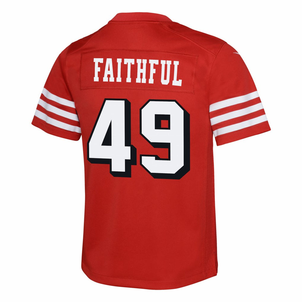 The Faithful San Francisco 49ers Youth Alternate 2 Game Jersey - Scarlet - Nike