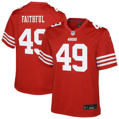 The Faithful San Francisco 49ers Youth Team Game Jersey - Scarlet - Nike