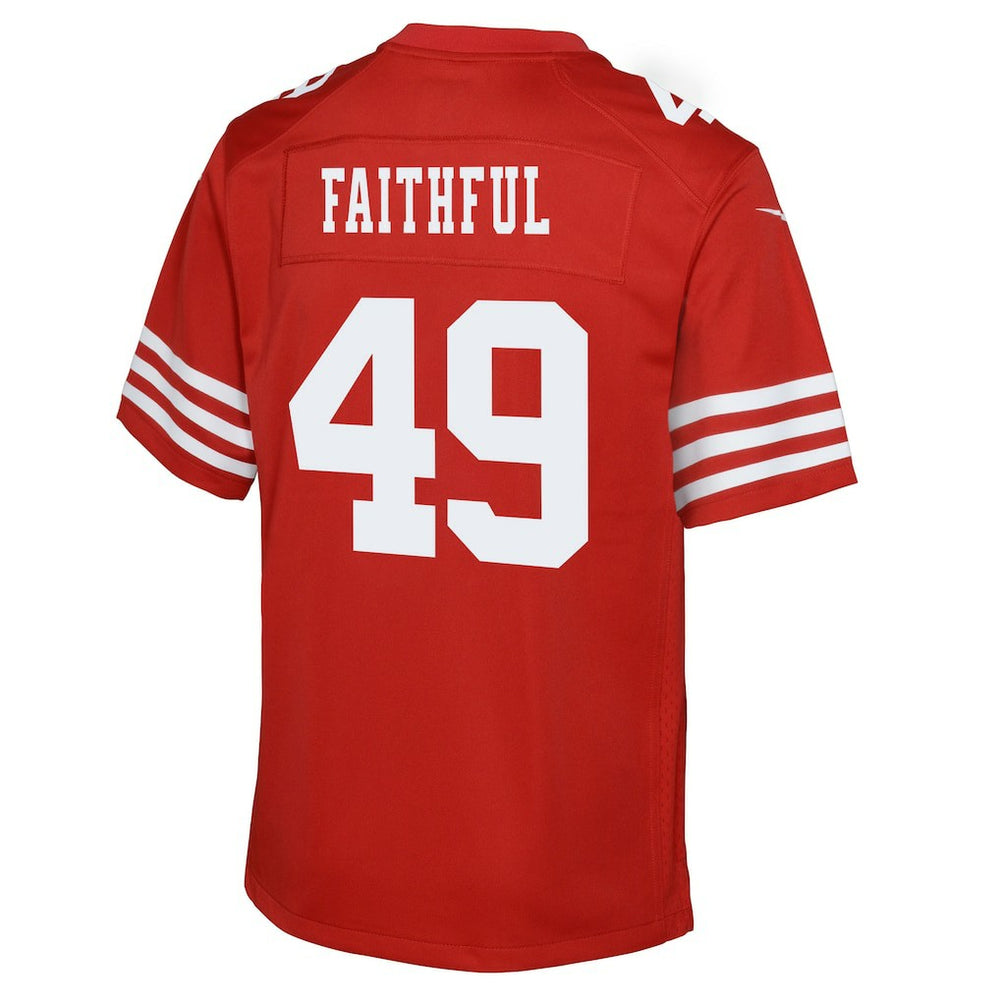The Faithful San Francisco 49ers Youth Team Game Jersey - Scarlet - Nike