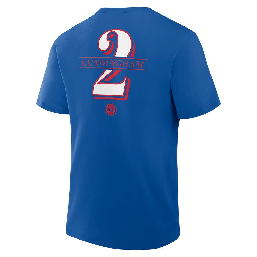 Fanatics Cade Cunningham Detroit Pistons In The Paint Name & Number T-Shirt Blue