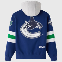 Vancouver Canucks OVO x NHL Fleece Hoodie - Blue | NHL Lifestyle