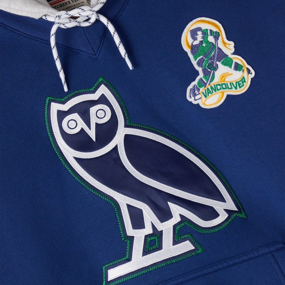 Vancouver Canucks OVO x NHL Fleece Hoodie - Blue | NHL Lifestyle