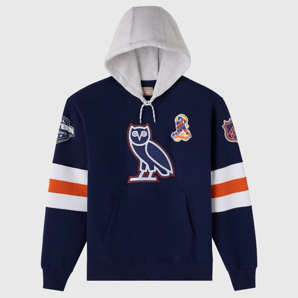 Edmonton Oilers OVO x NHL Fleece Hoodie - Navy | NHL Clearance