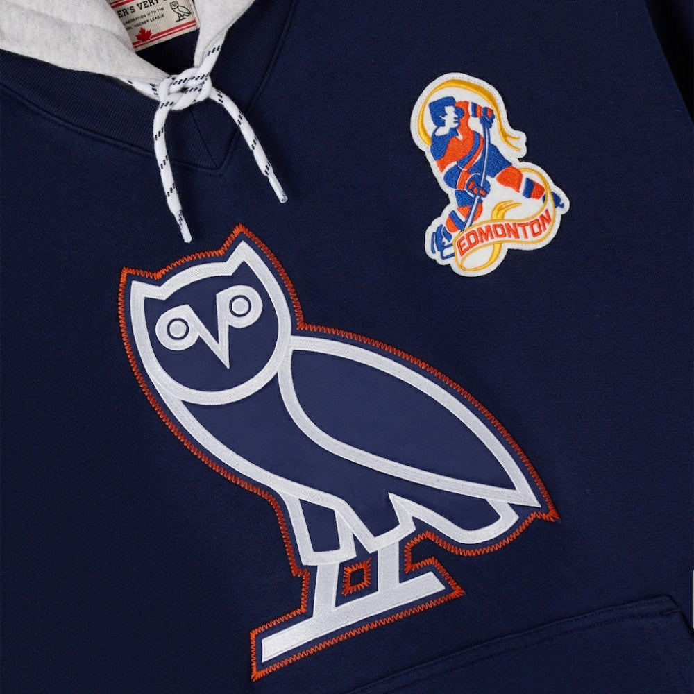 Edmonton Oilers OVO x NHL Fleece Hoodie - Navy | NHL Clearance