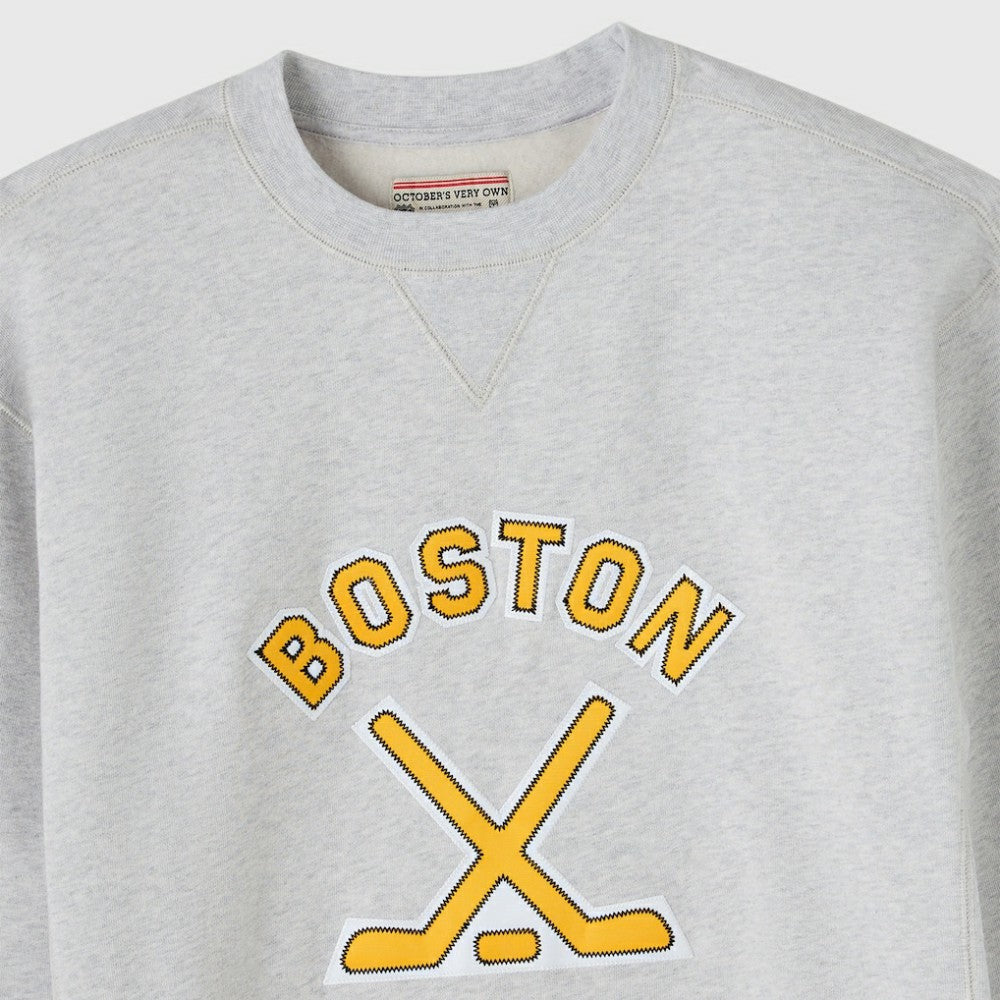 Boston Bruins OVO x NHL Fleece Sweatshirt - Heather Gray | NHL Clearance
