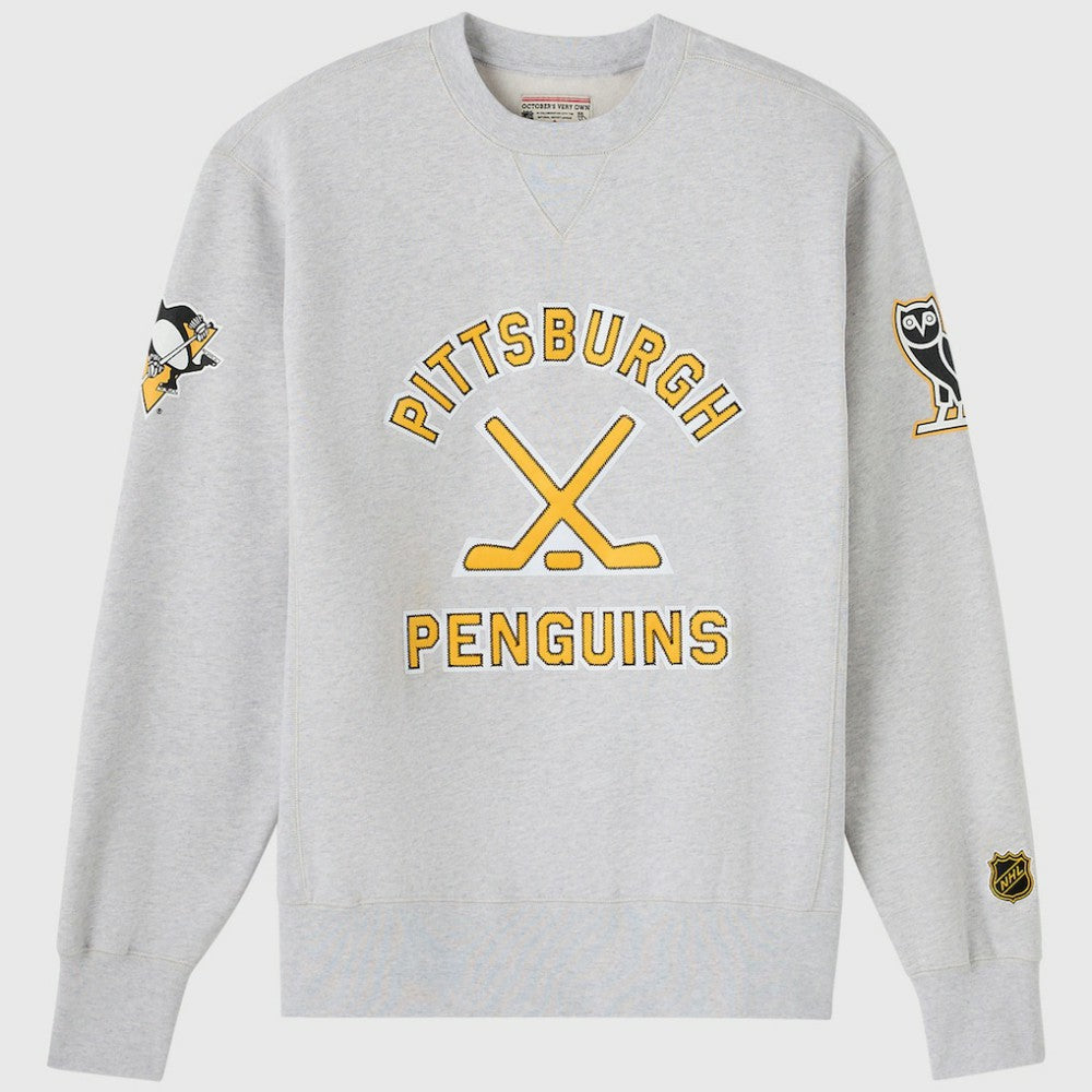 Pittsburgh Penguins OVO x NHL Fleece Sweatshirt - Heather Gray | NHL Clearance