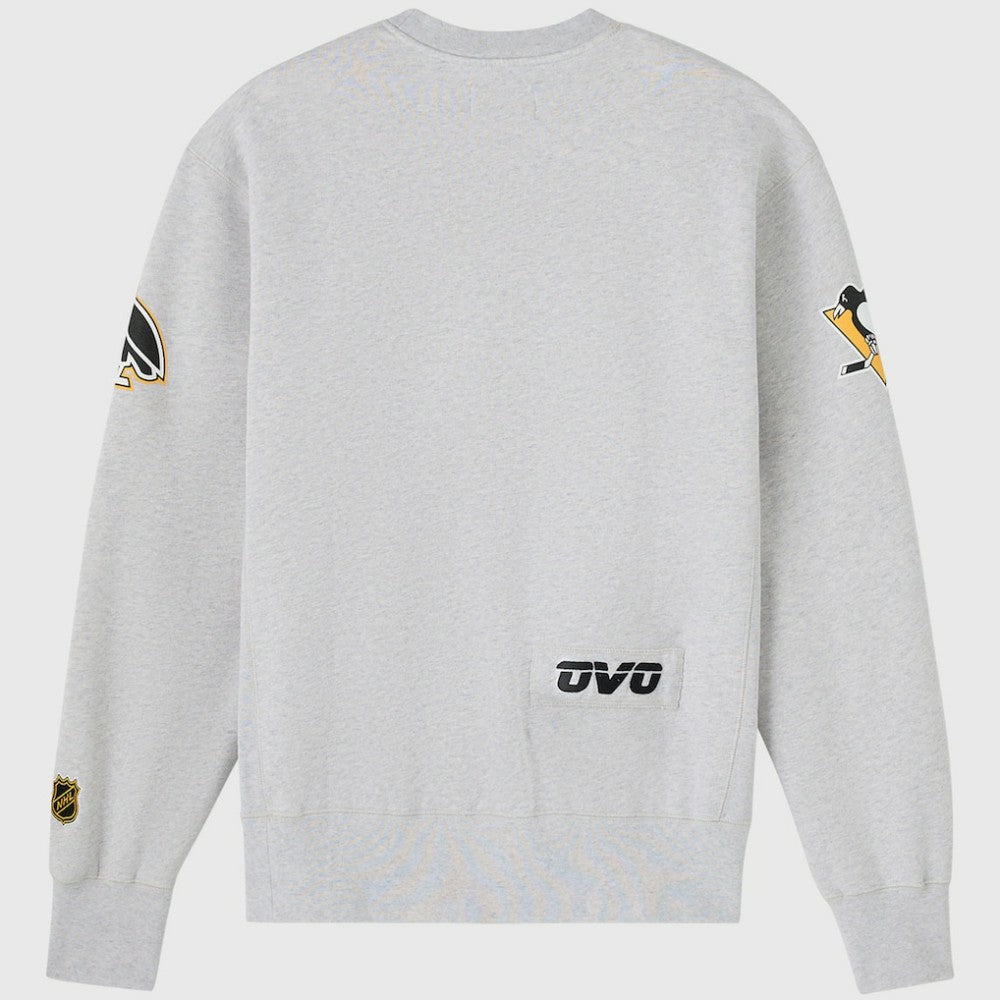 Pittsburgh Penguins OVO x NHL Fleece Sweatshirt - Heather Gray | NHL Clearance