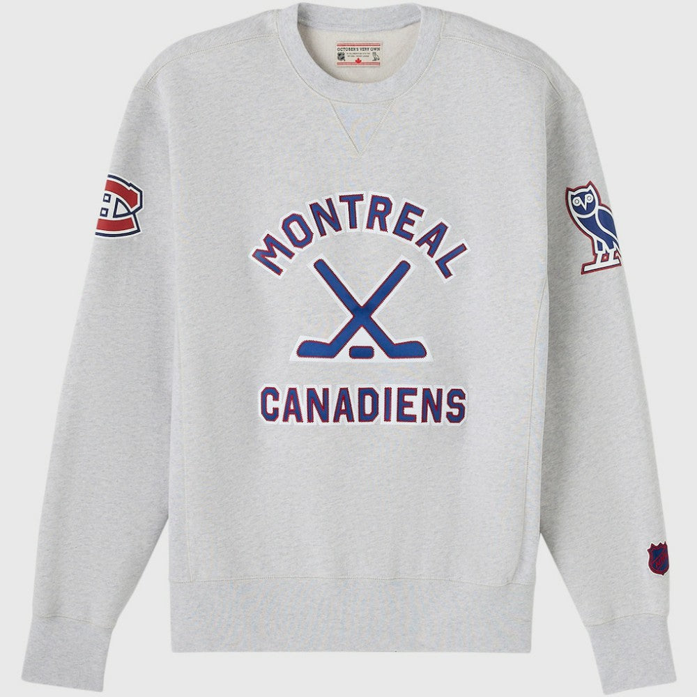 Montreal Canadiens OVO x NHL Fleece Sweatshirt - Heather Gray | NHL on sale