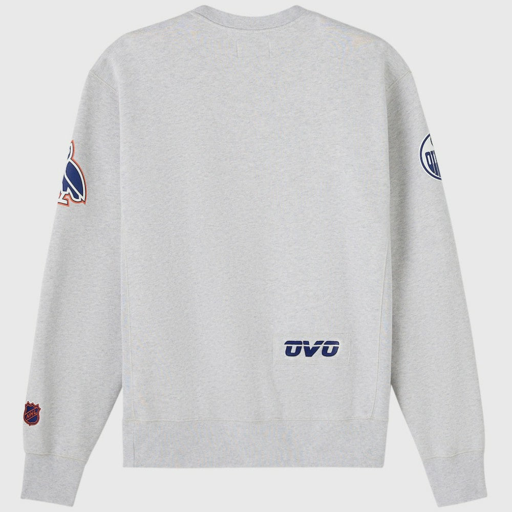 Edmonton Oilers OVO x NHL Fleece Sweatshirt - Heather Gray | NHL on sale