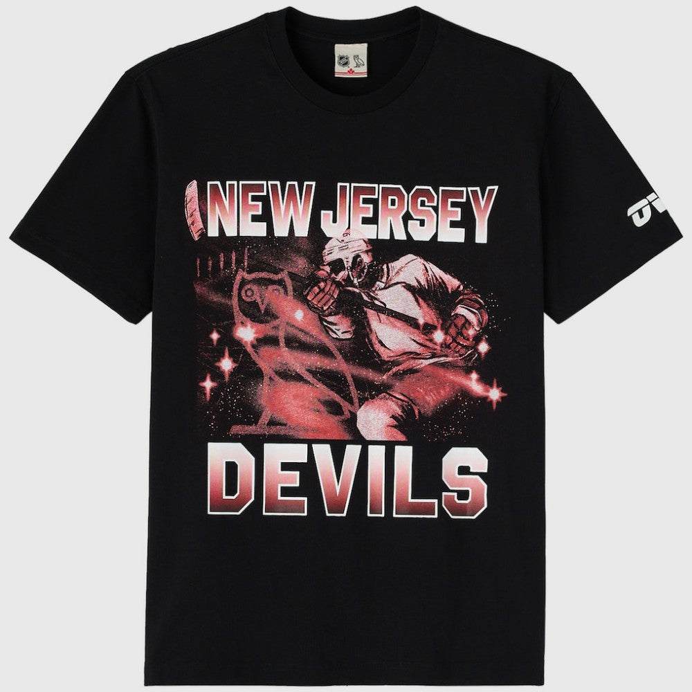 New Jersey Devils OVO x NHL Graphic T-Shirt - Black | NHL Lifestyle