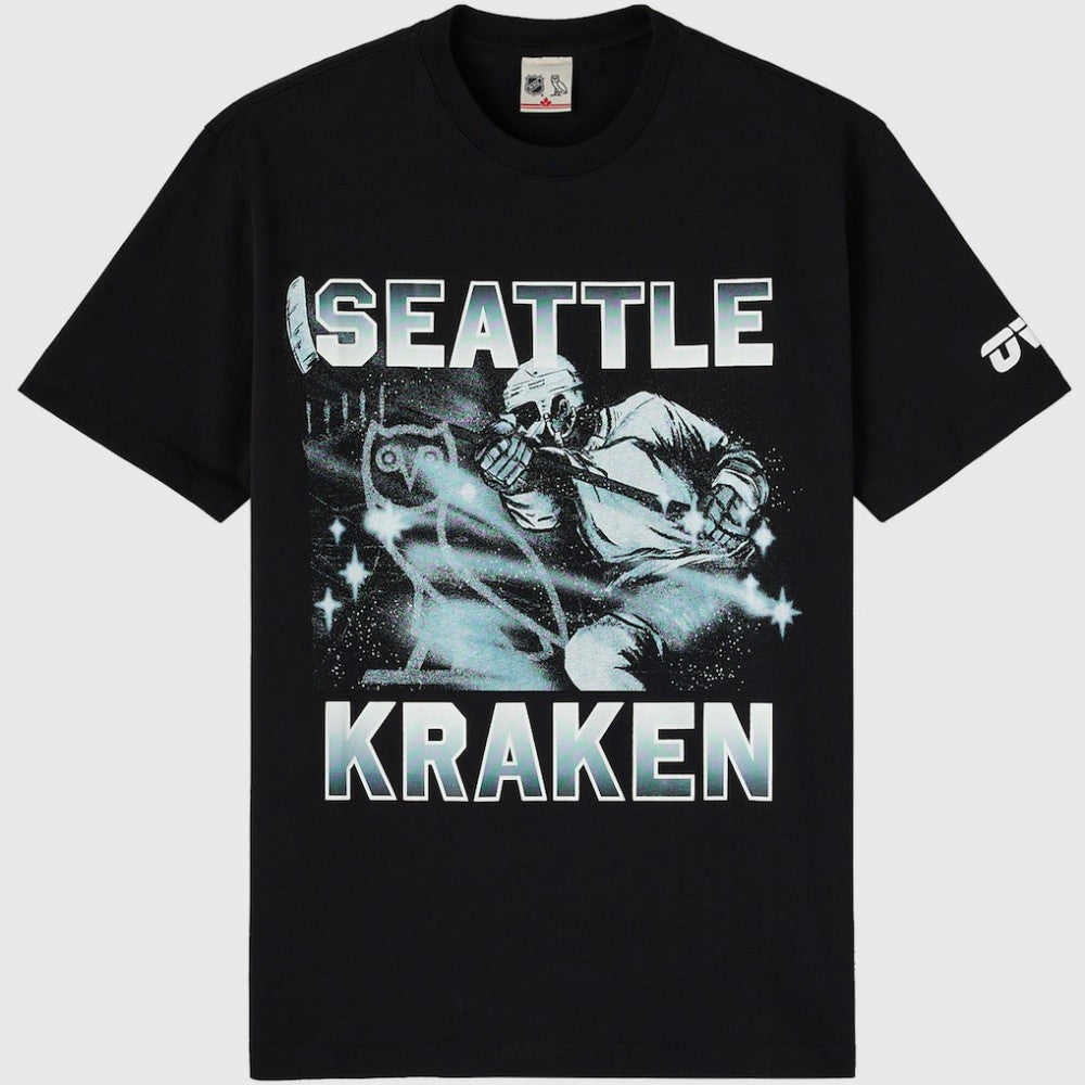 Seattle Kraken OVO x NHL Graphic T-Shirt - Black | NHL Clearance