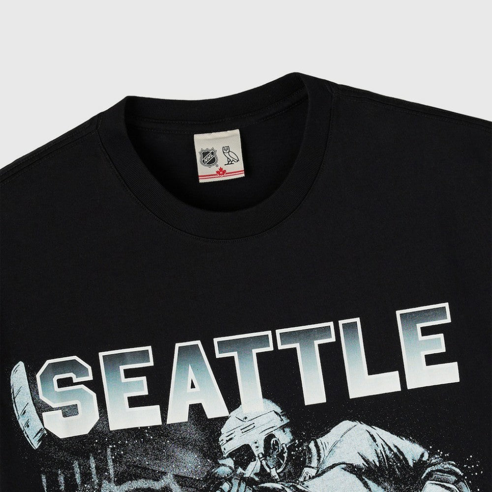 Seattle Kraken OVO x NHL Graphic T-Shirt - Black | NHL Clearance