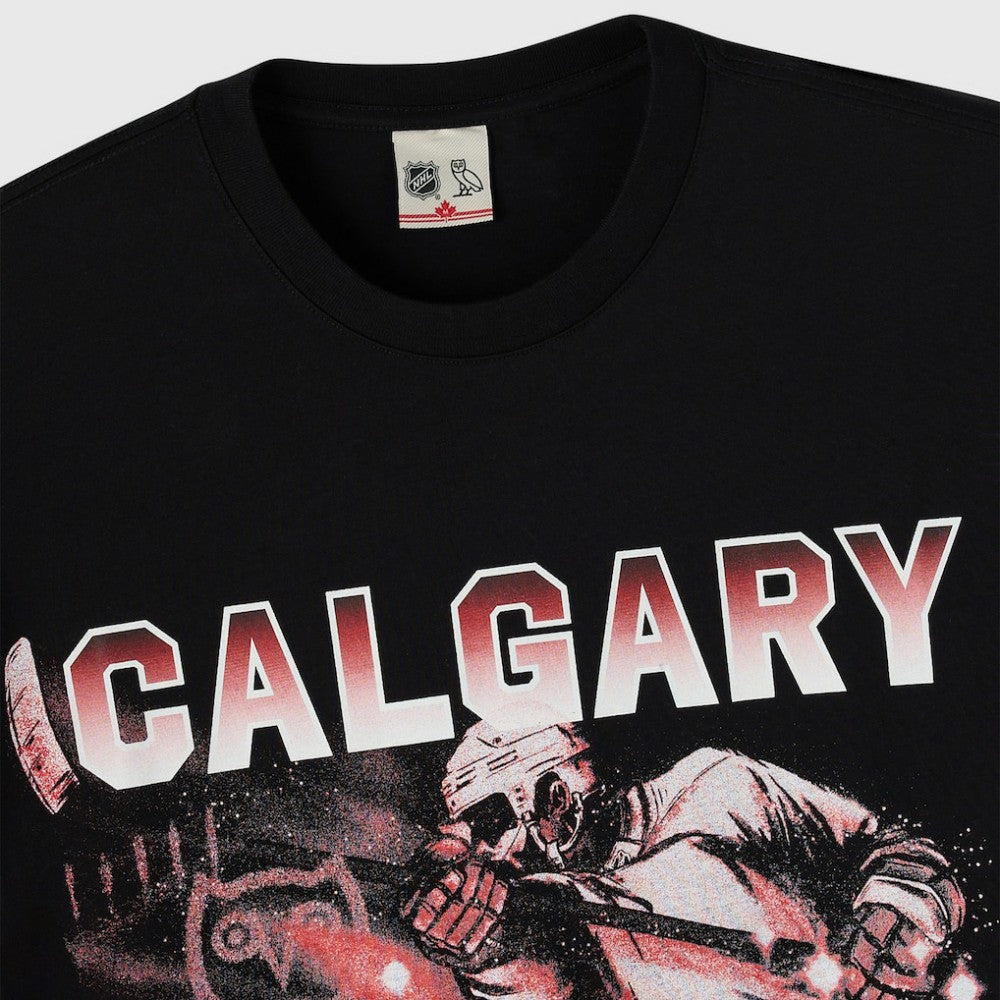 Calgary Flames OVO x NHL Graphic T-Shirt - Black | NHL sale