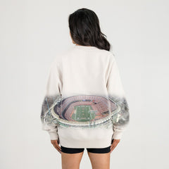 San Francisco 49ers Gameday Couture Women's Power Move Stadium Premium Drop Shoulder Sweatshirt - Natural - NFL