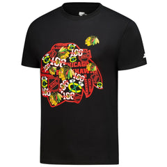 Chicago Blackhawks Starter Logo Collage T-Shirt - Black | NHL Lifestyle
