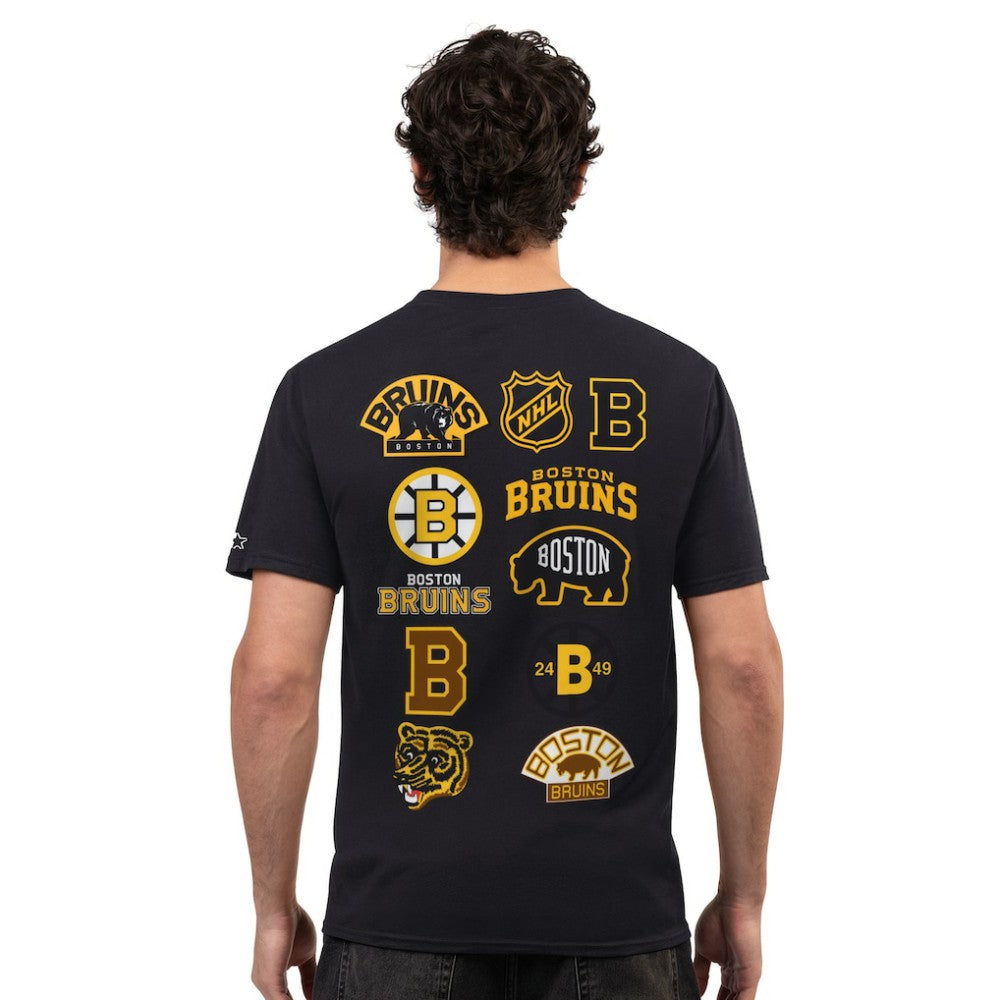 Boston Bruins Starter Logo Collage T-Shirt - Black | NHL Clearance