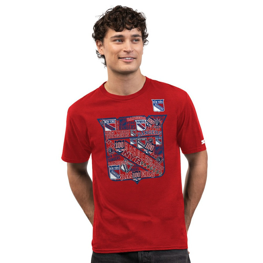 New York Rangers Starter Logo Collage T-Shirt - Red | NHL Lifestyle