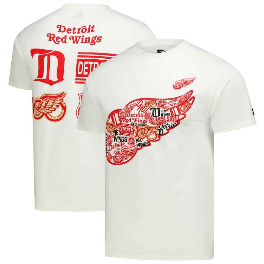 Detroit Red Wings Starter Logo Collage T-Shirt - White | NHL online