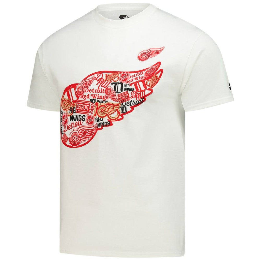 Detroit Red Wings Starter Logo Collage T-Shirt - White | NHL online