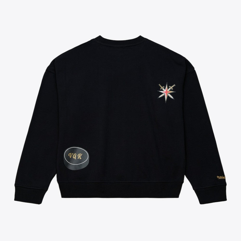 Vegas Golden Knights Mitchell & Ness Women's Crewneck Sweatshirt - Black | NHL online