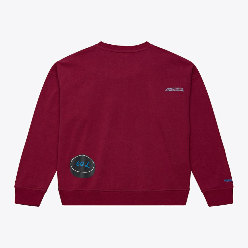 Colorado Avalanche Mitchell & Ness Women's Crewneck Sweatshirt - Maroon | NHL near me