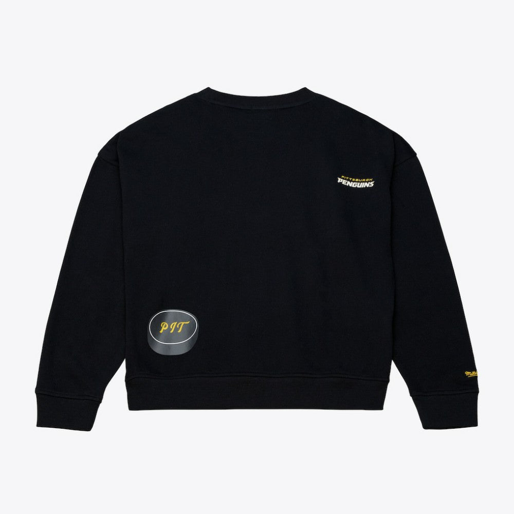 Pittsburgh Penguins Mitchell & Ness Women's Crewneck Sweatshirt - Black | NHL near me
