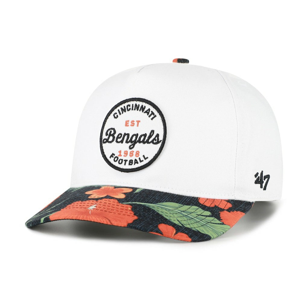 Cincinnati Bengals '47 Beach Side Hitch Adjustable Hat - White/Black - 47 brand