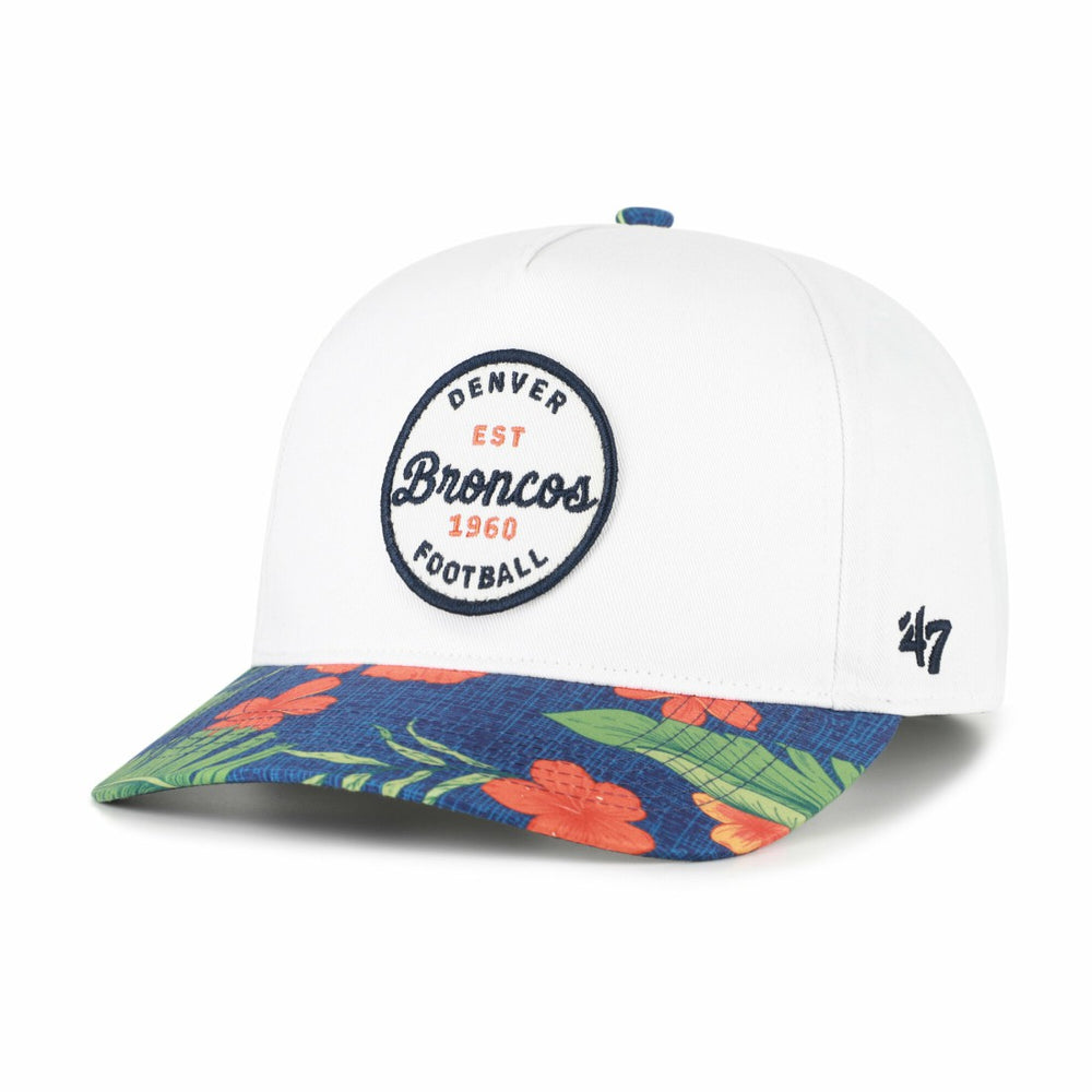 Denver Broncos '47 Beach Side Hitch Adjustable Hat - White/Navy - 47 brand
