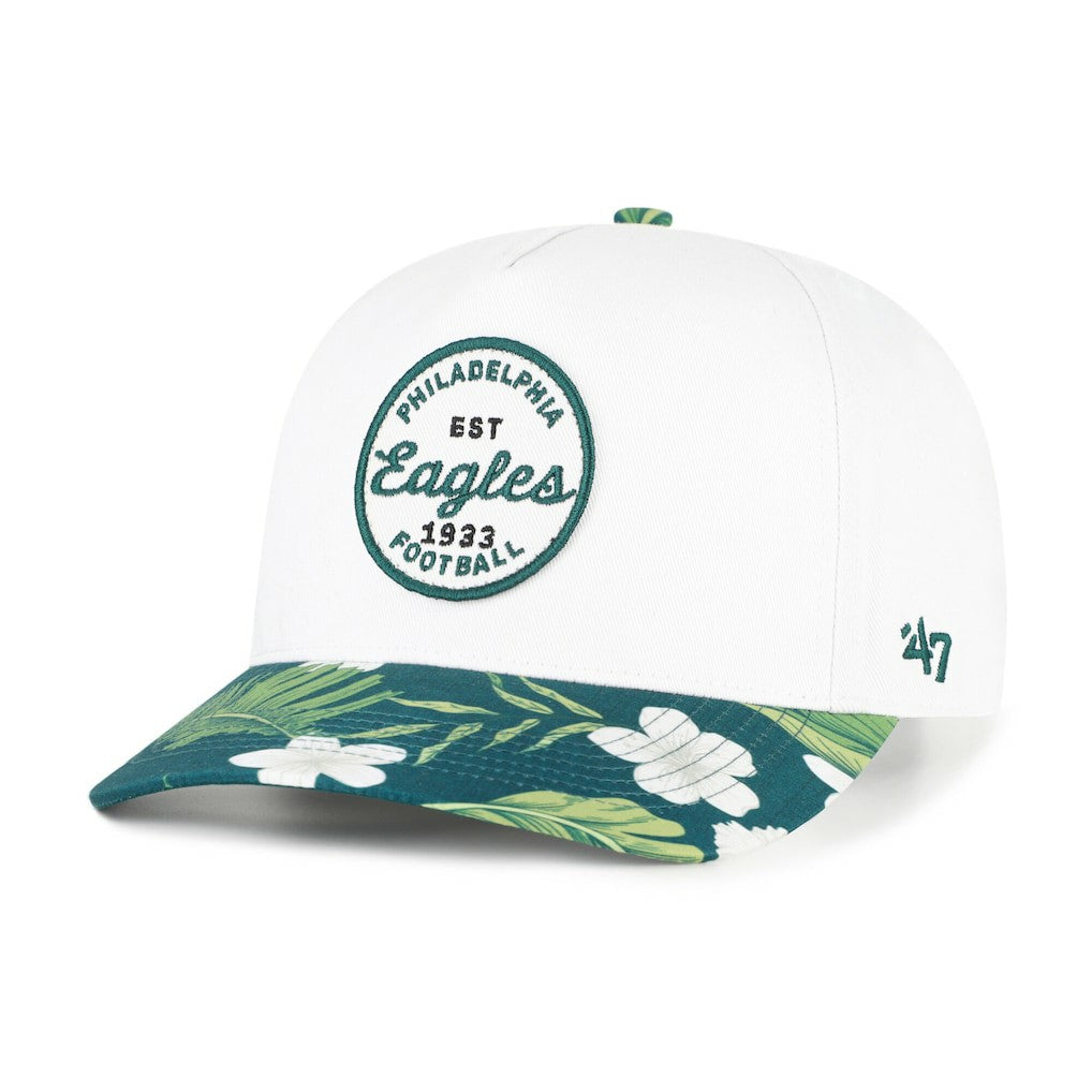 Philadelphia Eagles '47 Beach Side Hitch Adjustable Hat - White/Midnight Green - 47 brand