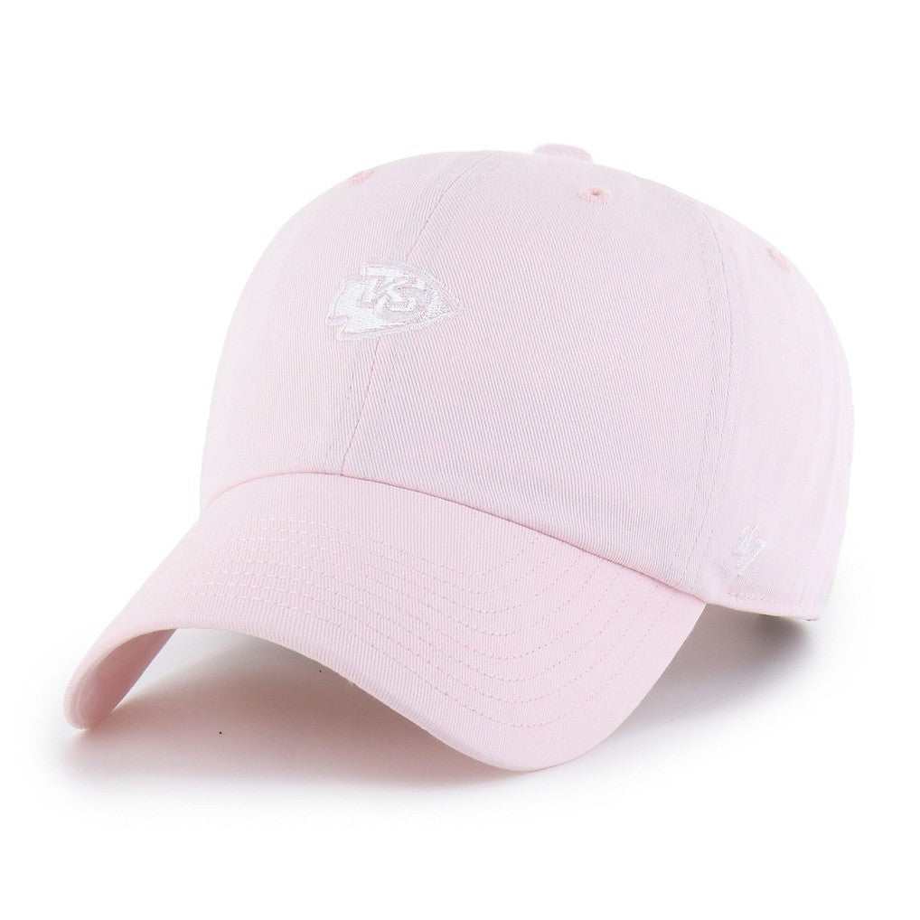 Kansas City Chiefs '47 Women's Base Runner Ballpark Clean Up Adjustable Hat - Light Pink - 47 brand