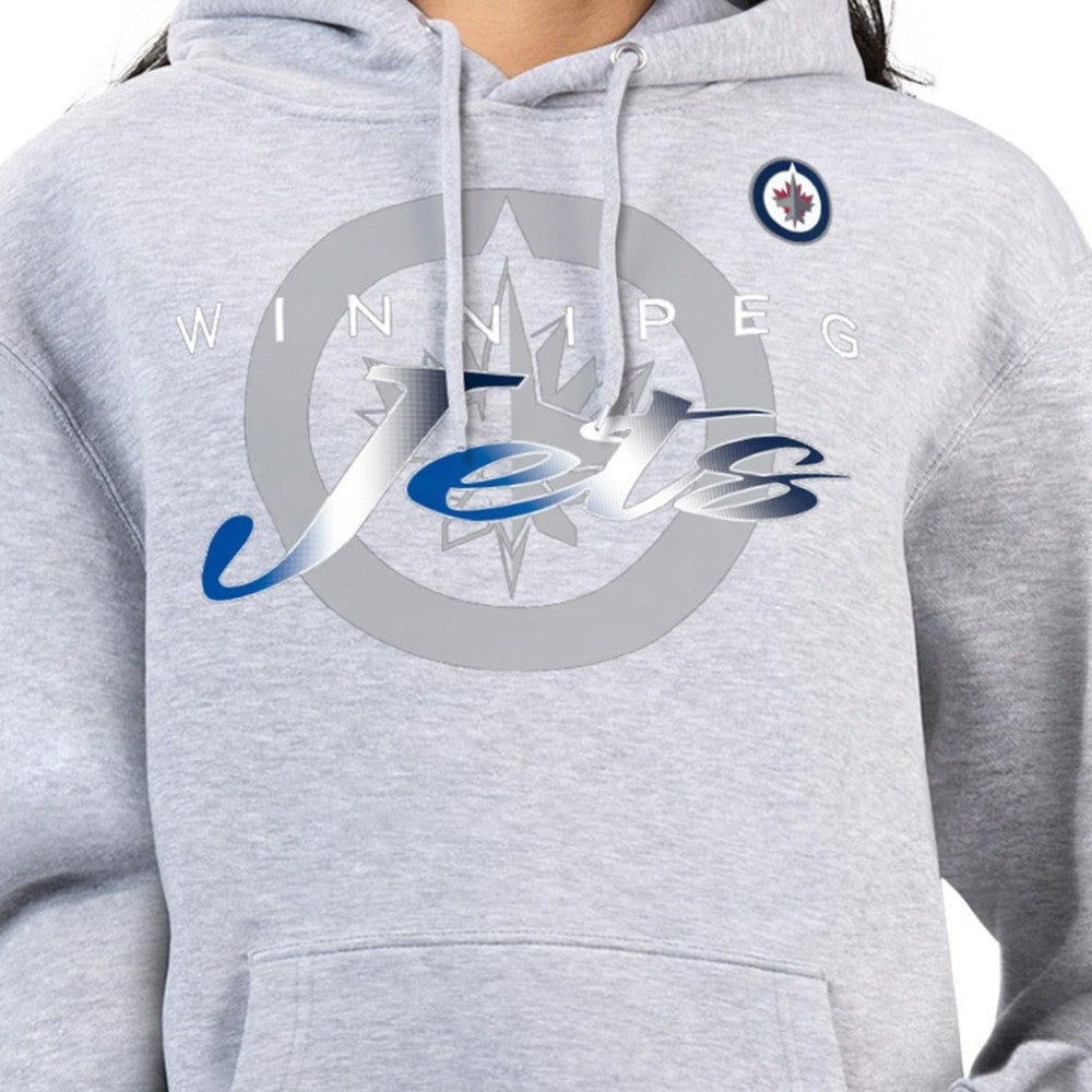 Winnipeg Jets G-III 4Her by Carl Banks Women's Shadow Logo Fleece Hoodie - Gray | NHL on sale