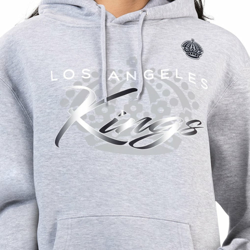 Los Angeles Kings G-III 4Her by Carl Banks Women's Shadow Logo Fleece Hoodie - Gray | NHL online