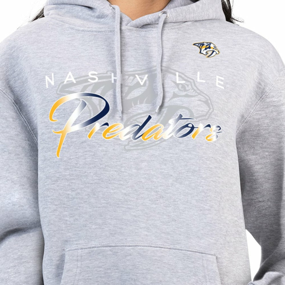 Nashville Predators G-III 4Her by Carl Banks Women's Shadow Logo Fleece Hoodie - Gray | NHL online