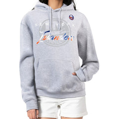 New York Islanders G-III 4Her by Carl Banks Women's Shadow Logo Fleece Hoodie - Gray | NHL Lifestyle