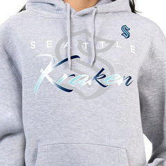 Seattle Kraken G-III 4Her by Carl Banks Women's Shadow Logo Fleece Hoodie - Gray | NHL Clearance