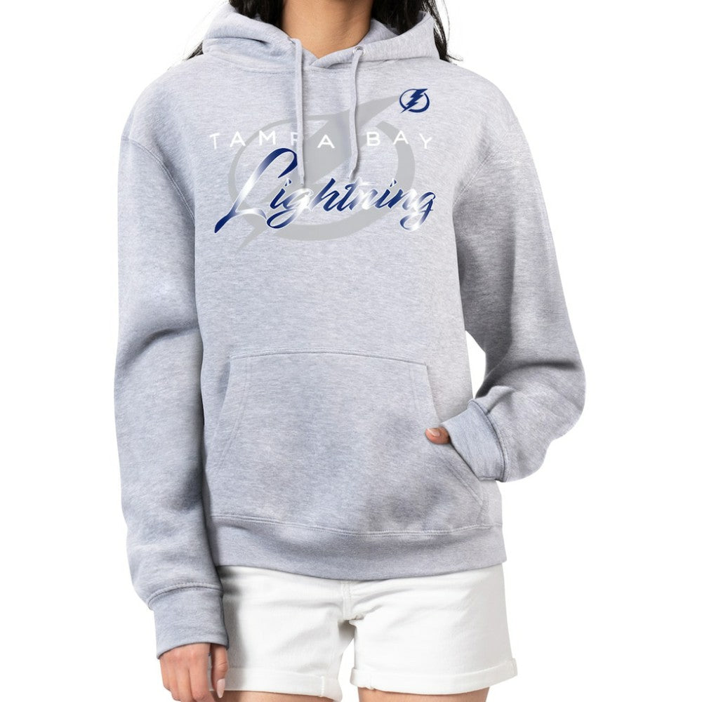 Tampa Bay Lightning G-III 4Her by Carl Banks Women's Shadow Logo Fleece Hoodie - Gray | NHL online