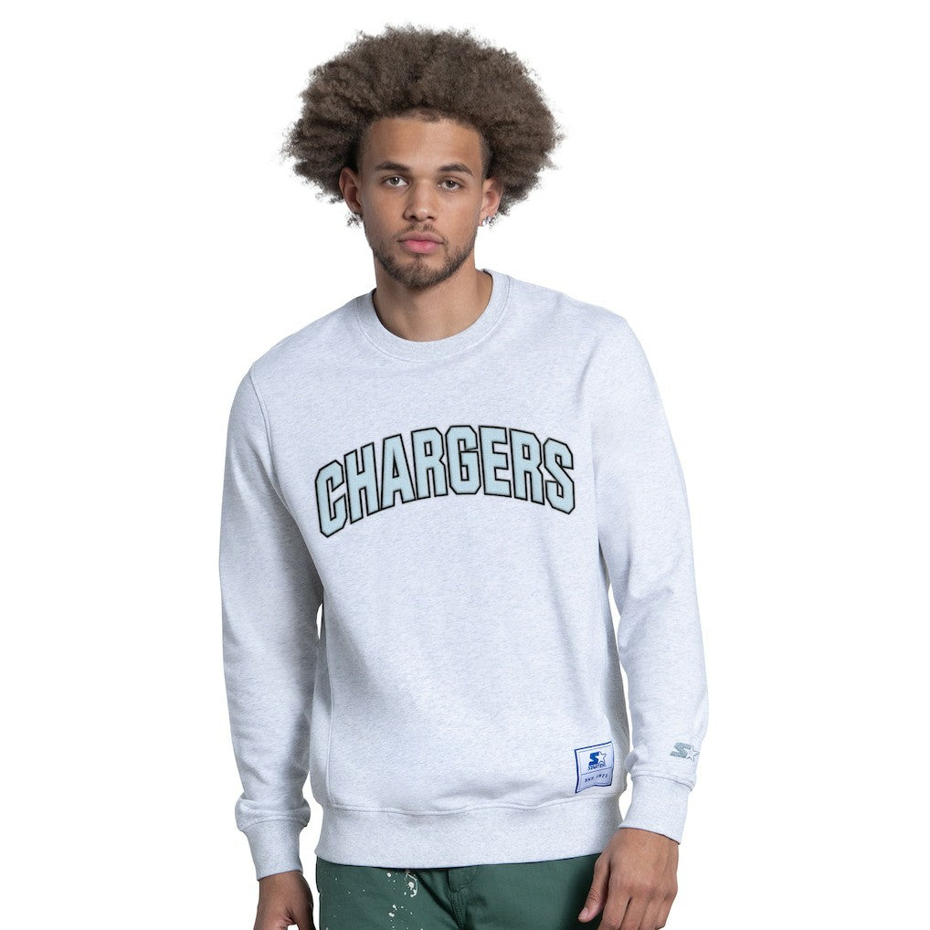 Los Angeles Chargers Starter Faceoff Fleece Sweatshirt - Ash - NFL