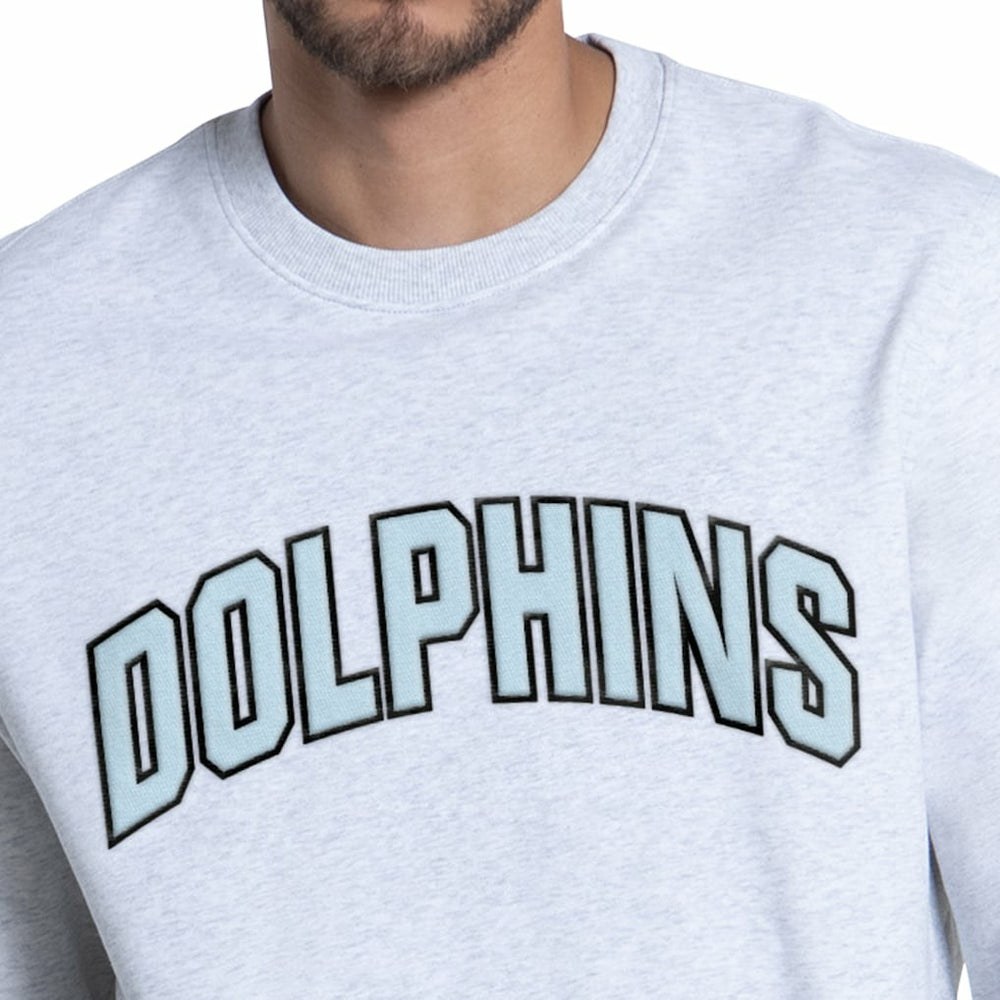 Miami Dolphins Starter Faceoff Fleece Sweatshirt - Ash - NFL
