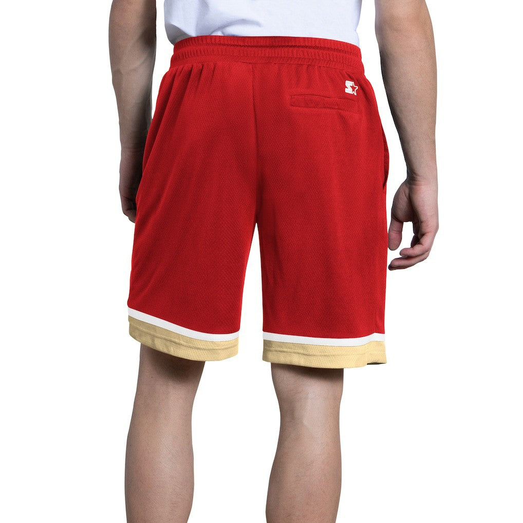 San Francisco 49ers Starter Power Play Mesh Shorts - Scarlet - NFL
