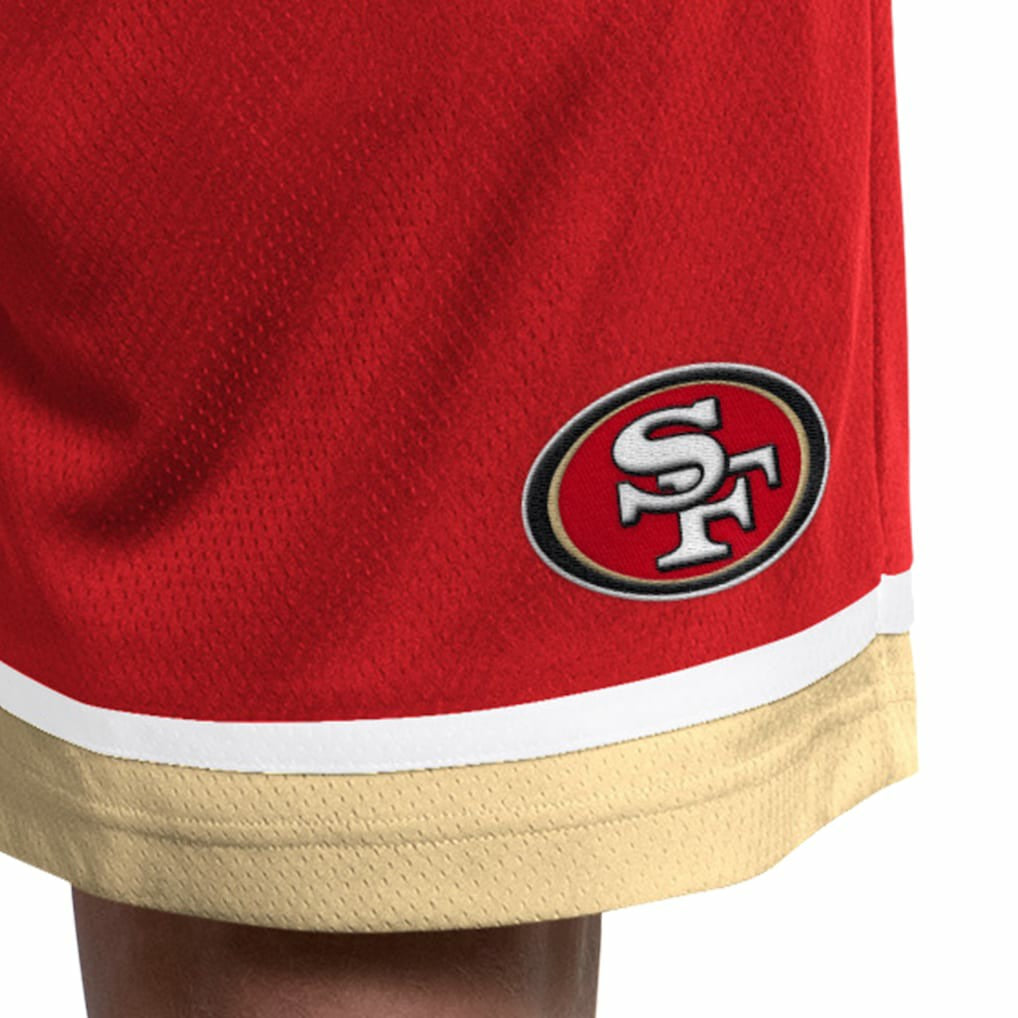 San Francisco 49ers Starter Power Play Mesh Shorts - Scarlet - NFL