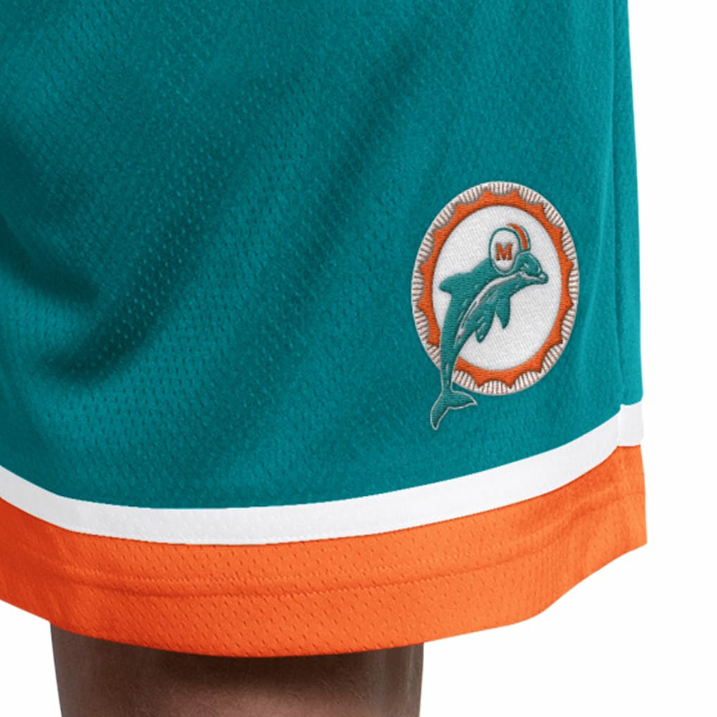 Miami Dolphins Starter Throwback Power Play Mesh Shorts - Aqua - NFL
