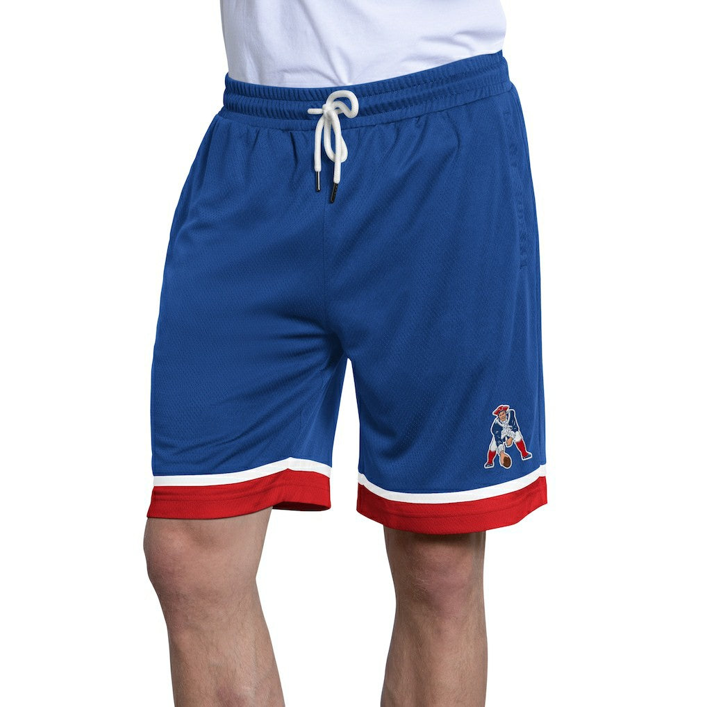 New England Patriots Starter Throwback Power Play Mesh Shorts - Royal - NFL