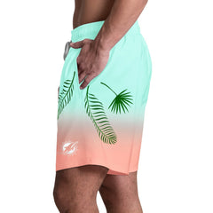 Miami Dolphins Margaritaville Sunset On The Beach Swim Shorts - Aqua - NFL