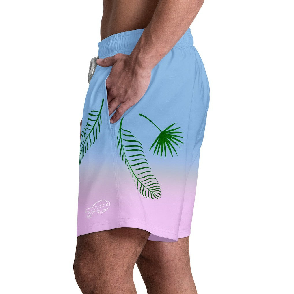 Buffalo Bills Margaritaville Sunset On The Beach Swim Shorts - Light Blue - NFL