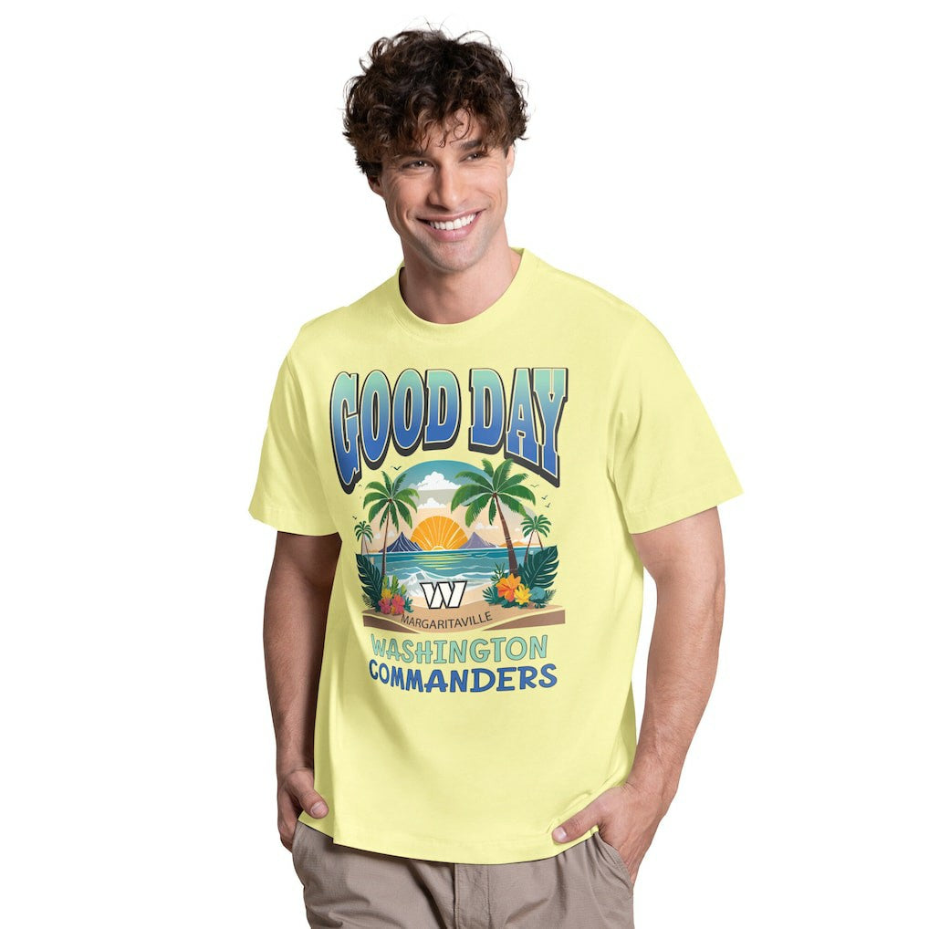 Washington Commanders Margaritaville Good Day T-Shirt - Yellow - NFL