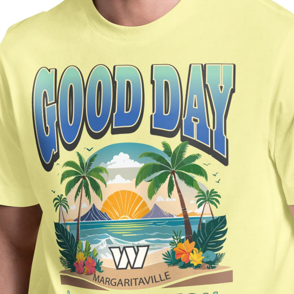 Washington Commanders Margaritaville Good Day T-Shirt - Yellow - NFL