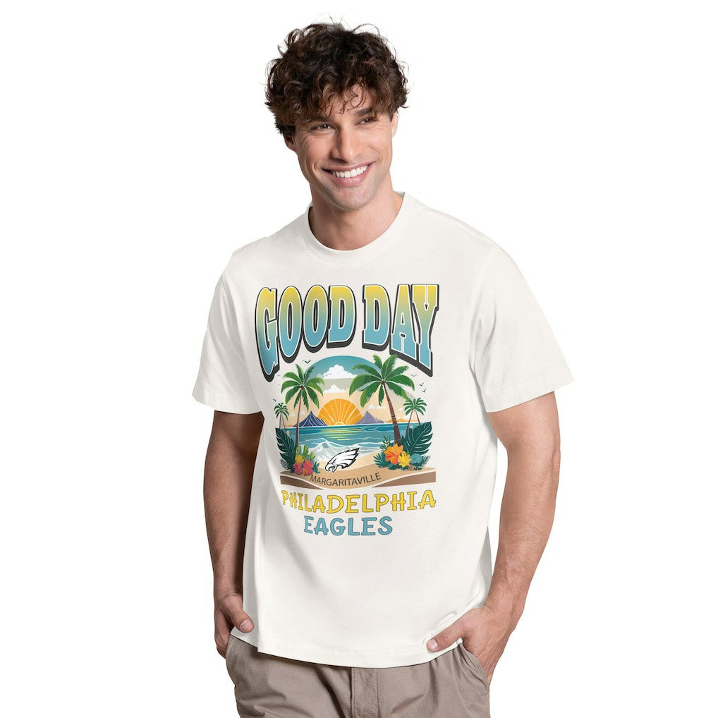 Philadelphia Eagles Margaritaville Good Day T-Shirt - Cream - NFL