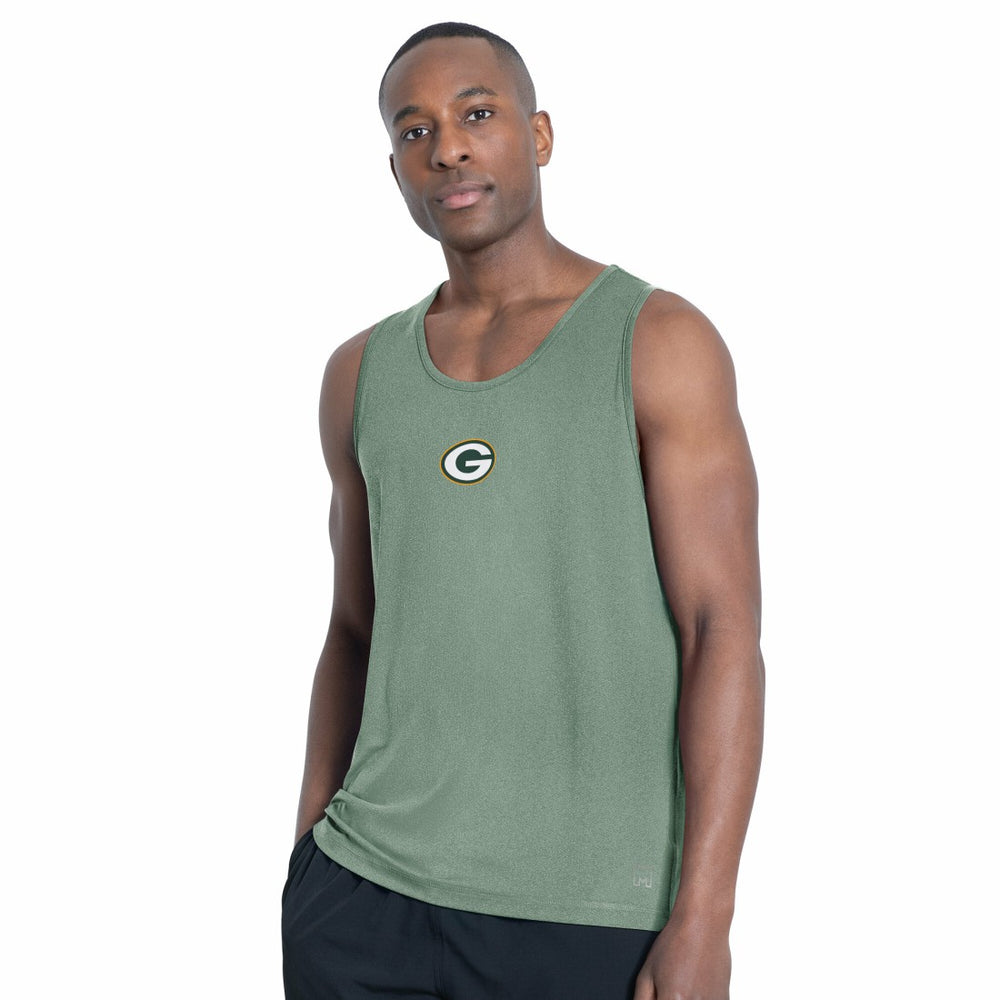 Green Bay Packers MSX by Michael Strahan Energy Scoop Neck Tank Top - Green - NFL