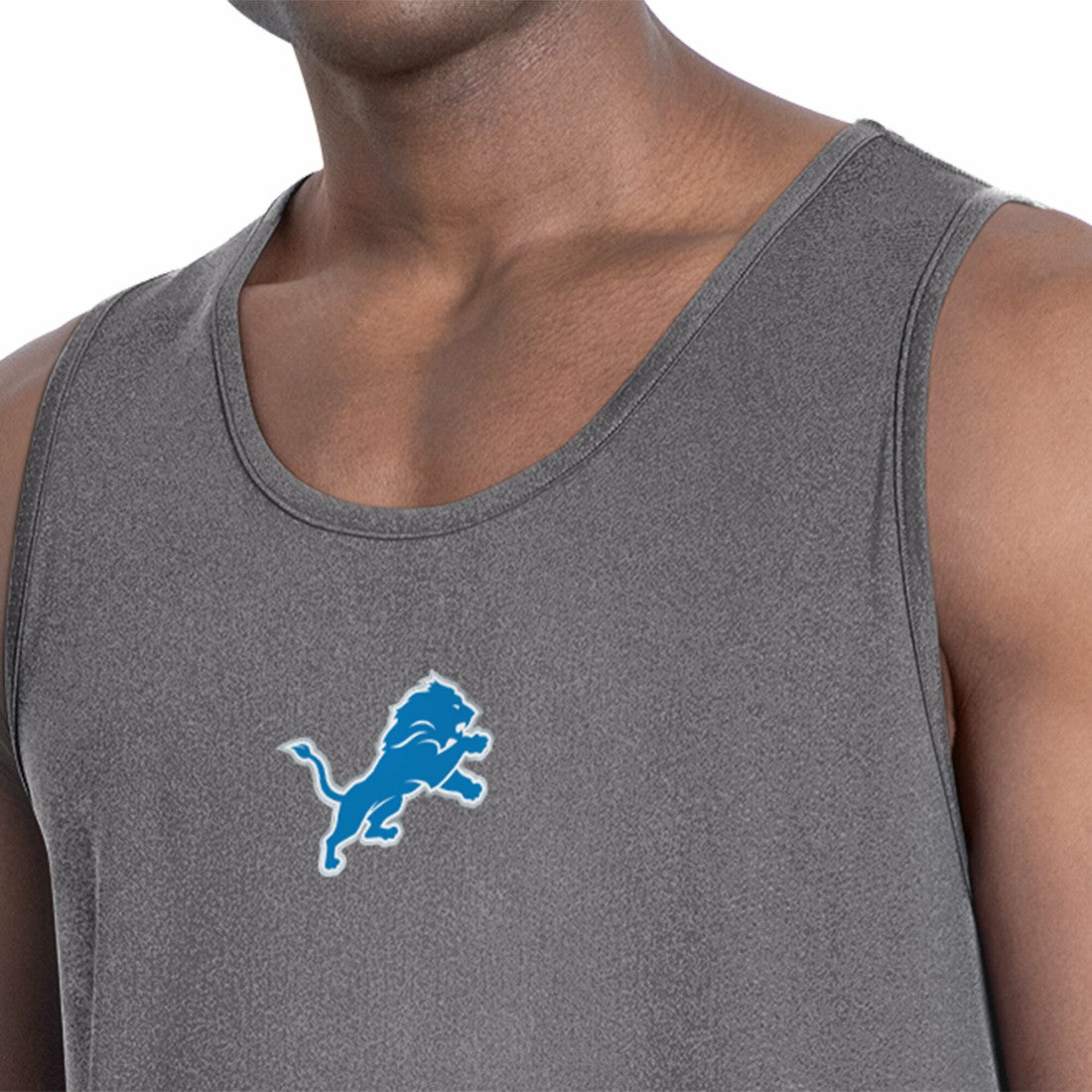 Detroit Lions MSX by Michael Strahan Energy Tank Top - Charcoal - NFL