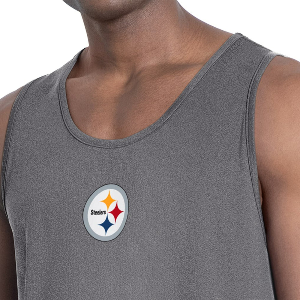 Pittsburgh Steelers MSX by Michael Strahan Energy Tank Top - Charcoal - NFL